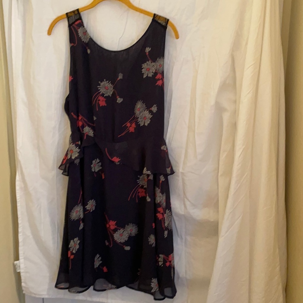 Urban Outfitter’s Navy Floral Ruffle Dress